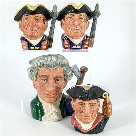 Set of 4 Royal Doulton “Character Jugs from Williamsburg”