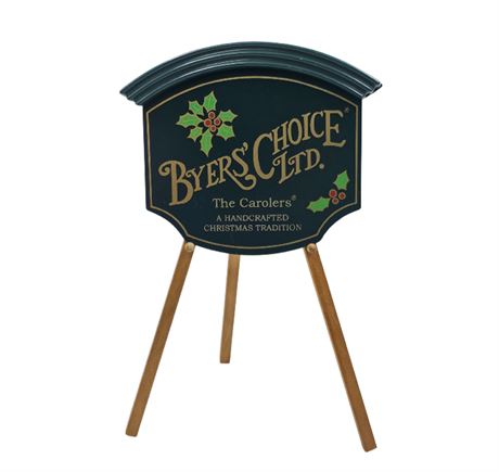 Byers' Choice Sign on Tripod Stand