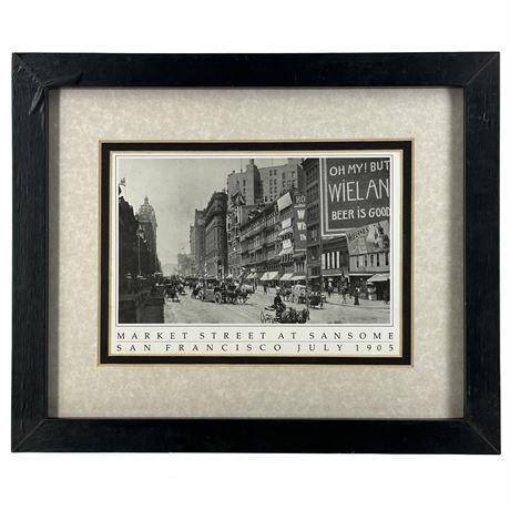 Matted and Framed Reproduction of San Francisco in 1905
