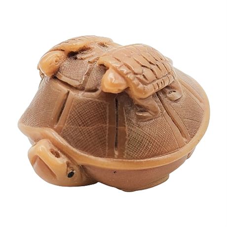Vintage Japanese Tagua Nut Netsuke Turtle