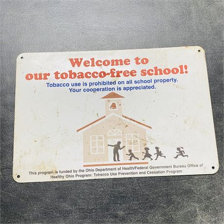Tobacco Free School Sign