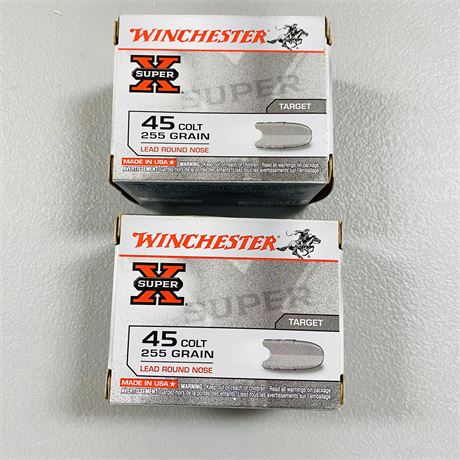2 Boxes Winchester 45 Colt Bullets  New In Box