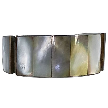 Vintage Mother-of-Pearl Inlay Cuff Bracelet – Made in Philippines