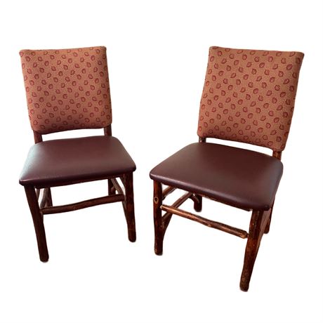 Set of 4 Old Hickory Furniture Rustic Dining Chairs