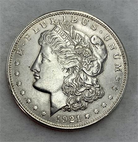 Fine 1921 Morgan Silver Dollar