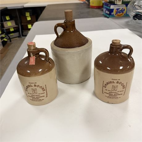 Stoneware Whiskey Jugs