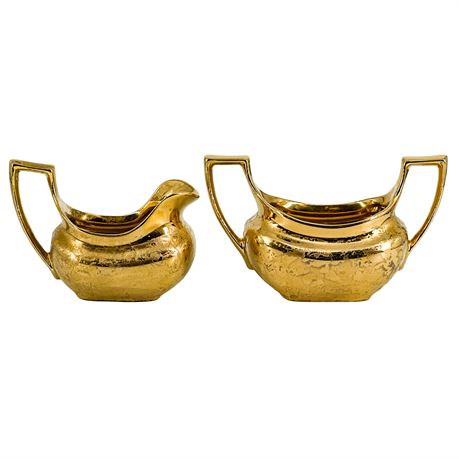 Vintage M.R. Theobald for Stouffer Porcelain Creamer & Sugar Bowl