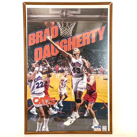 Brad Daugherty Framed Poster, Cavs #43