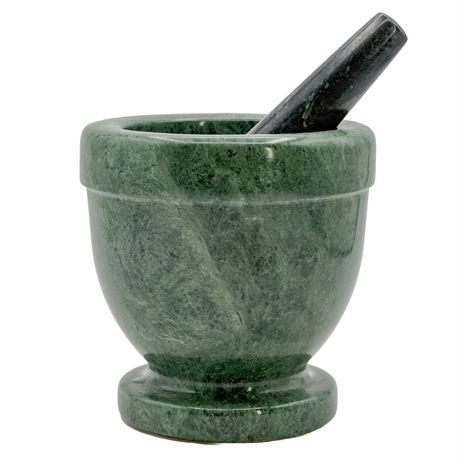 Green Marble Mortar & Pestle Set
