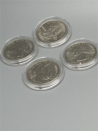 Four uncirculated 2004D liberty quarters
