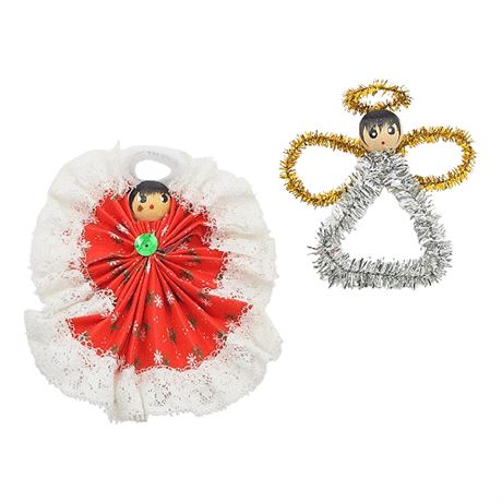 Vintage Hand Made Angel Ornaments