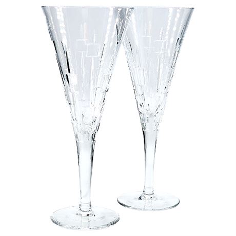 Royal Doulton Crystal "Metro" Champagne Flutes