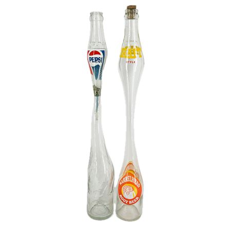 Pair of Vintage Stretched Soda Bottles