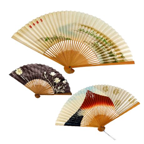 Lot of Vintage Japanese & Chinese Folding Fans