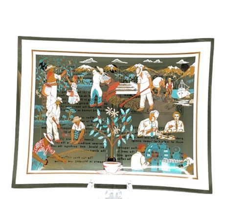 Mid-Century Van Rooy Coffee Company Glass Plate Memorabilia