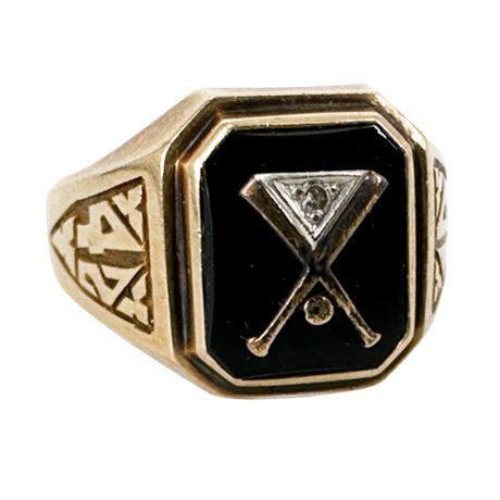 10K Gold Onyx & Diamond League Champion Ring