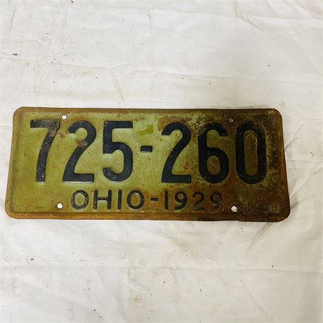 Great Lakes VNTG - 1929 Ohio License Plate