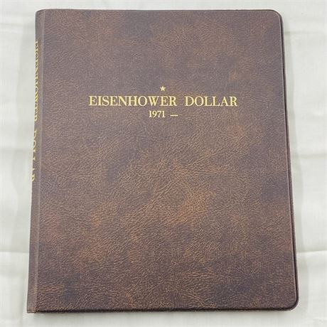 Eisenhower Dollar Book w/ 2 Silver Dollars, 2 Regular