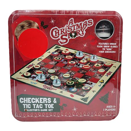 A Christmas Story Checkers & TicTacToe Game Set
