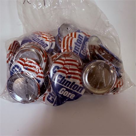 40 Clinton / Gore Campaign Buttons
