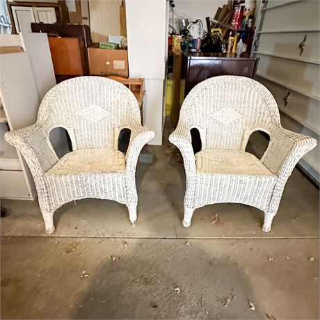 Vintage Pair of Wicker Chairs