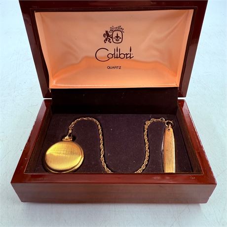 Vintage Pocket Watch in Wood Case