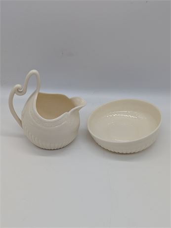 Vintage Pair Lenox USA Sugar Bowl & Creamer