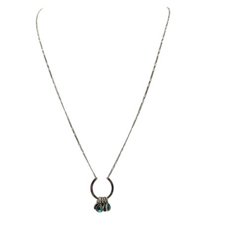 Jewel Kade by Thirty-One Long Silver Tone Dangle Necklace with Multi-color Gems