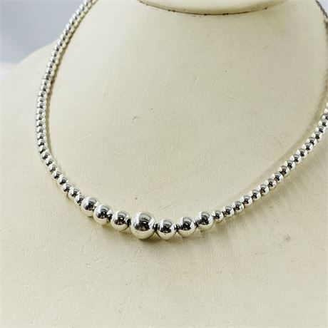 10.2g Sterling Bead Necklace
