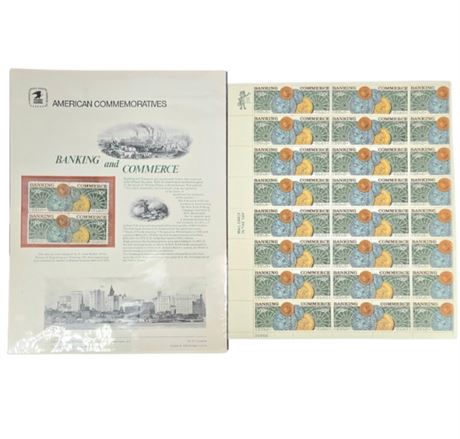 Full Sheet Banking & Commerce Stamps