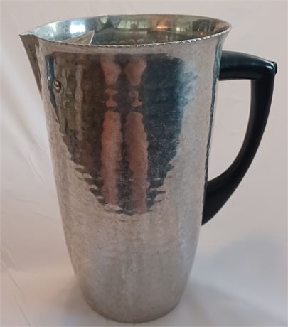 Vintage hammered metal pitcher MMMSA