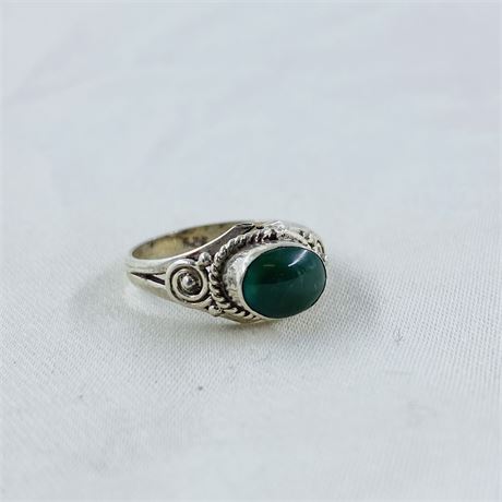 3.4g Sterling Turquoise Ring Size 6