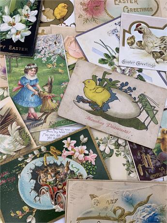 36 Antique to Vintage Easter & Spring Holiday Postcards