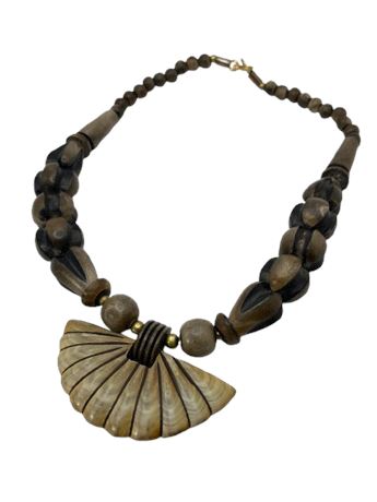 Wooden statement necklace