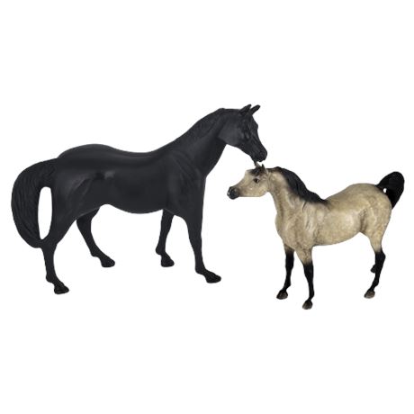 Blue Ribbon Ranch Stables Black Horse / Vintage Breyer Arabian Horse