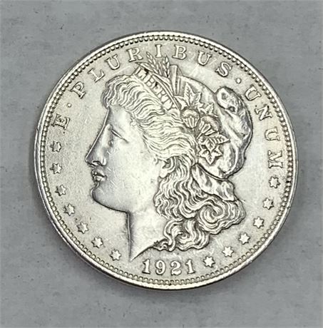 Fine 1921 Morgan Silver Dollar