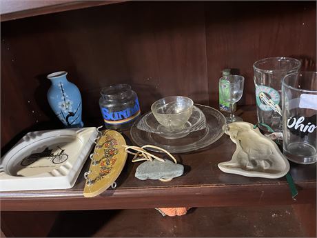 Misc glass and collectibles lot