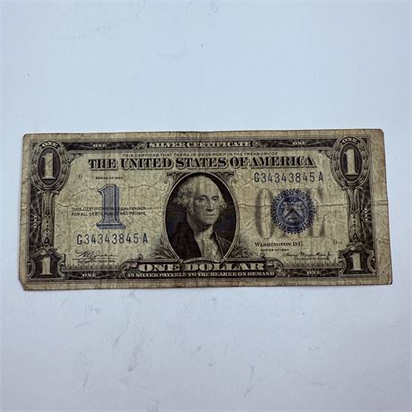 1934 $1 Funny Back Silver Certificate