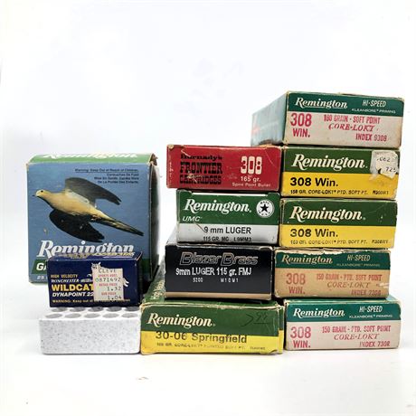 Assorted Vintage Collectible EMPTY Ammo Boxes