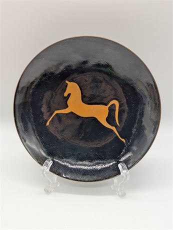 Bovano of Cheshire Connecticut Small Horse Plate 6" D