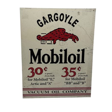 Gargoyle Mobiloil Metal Sign - Reproduction