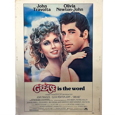 Original 1978 Grease Theater Movie Poster