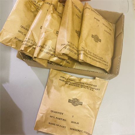 6 NOS WW2 Army Surplus Harley Davidson Sprockets
