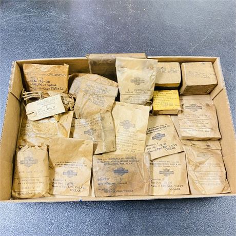 NOS WWII Military Surplus Harley Davidson Parts Lot