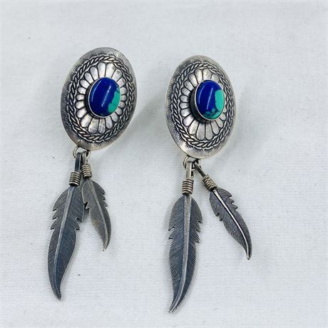 7g Vtg Navajo Sterling Earrings