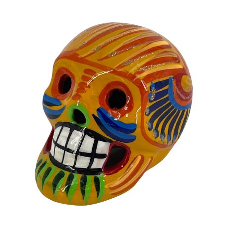 Hand Painted Mexican Day of the Dead Skull Souvenir