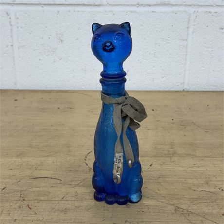 Gimbels MCM Blue Glass Decanter / Bottle