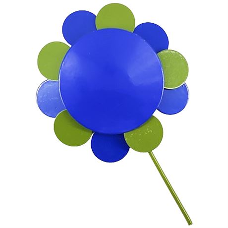 Vintage Large Enamel Flower Power Brooch