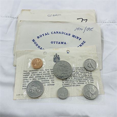 3x 1972 Canada Mint Sets