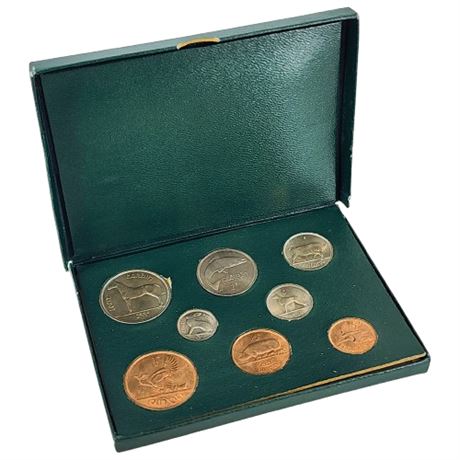 Vintage Coins of Ireland Uncirculated 8 Coin Set Mixed Dates in Original Box